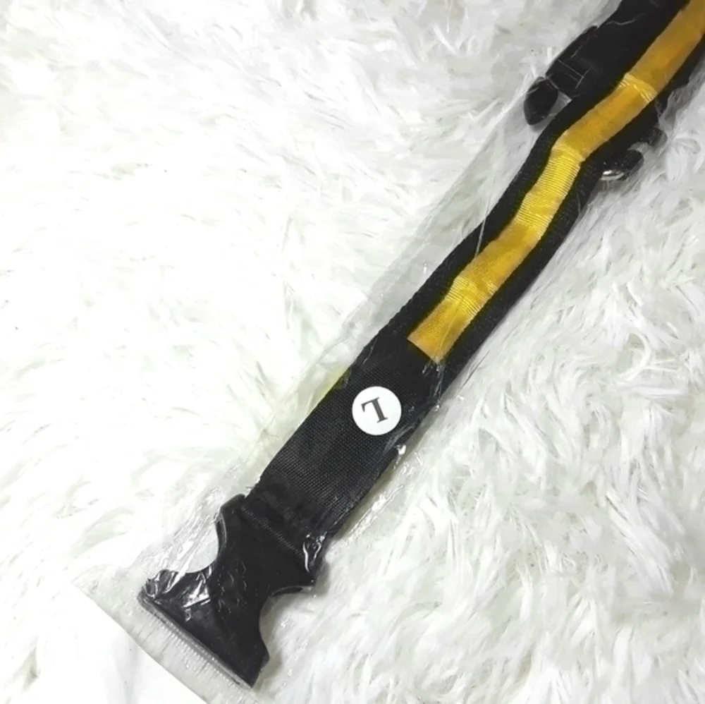 Two Tone Trimmed Pet Collar-Size L